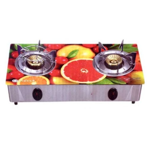 Picture of CIRCLE CABINET DOUBLE BURNER 3D-CGB-04N GLASS GAS STOVE