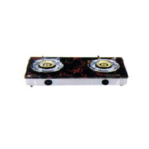 Picture of CIRCLE CABINET DOUBLE BURNER 3D-CGB-11 MARBLE GLASS GAS STOVE