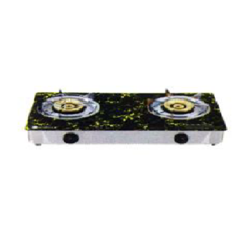 Picture of CIRCLE CABINET DOUBLE BURNER 3D-CGB-12 MARBLE GLASS GAS STOVE