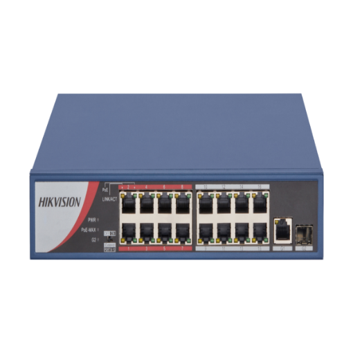 Picture of Hikvision DS-3E0318P-E/M 16 Port Fast Ethernet  Unmanaged POE Switch