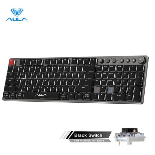 Picture of AULA F2090 Mechanical Gaming Keyboard Ultra-thin 104 Keys with 3 Modes(wired+2.4G+bluetooth)
