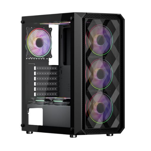 Dark Ghost 8016 Fixed RGB ATX Mid Tower Desktop Gaming Casing